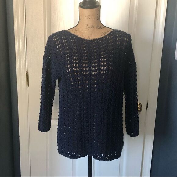 Nurture by Lamaze Sweaters - Blue Nurture by Lamaze Crochet Sweater